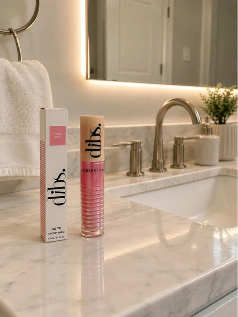 DIBS Beauty Go To Glossy Balm Italian Soda Full Size New